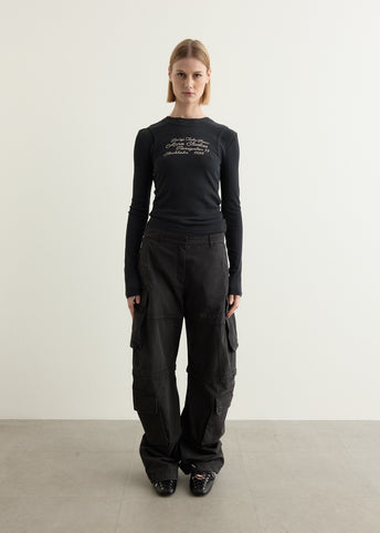Coated Cargo Trousers