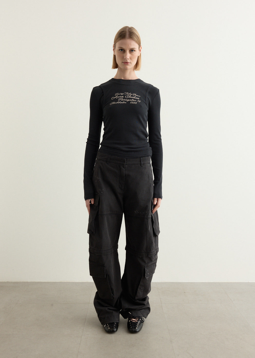 Coated Cargo Trousers