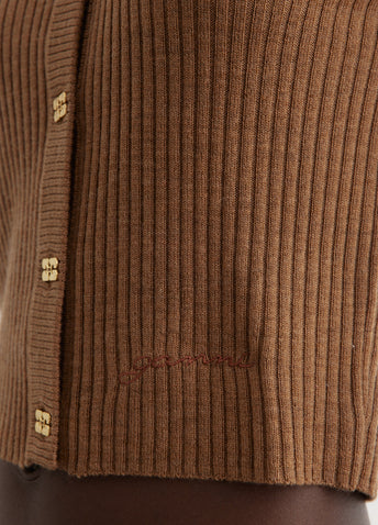 Mini Ribbed Merino Cardigan
