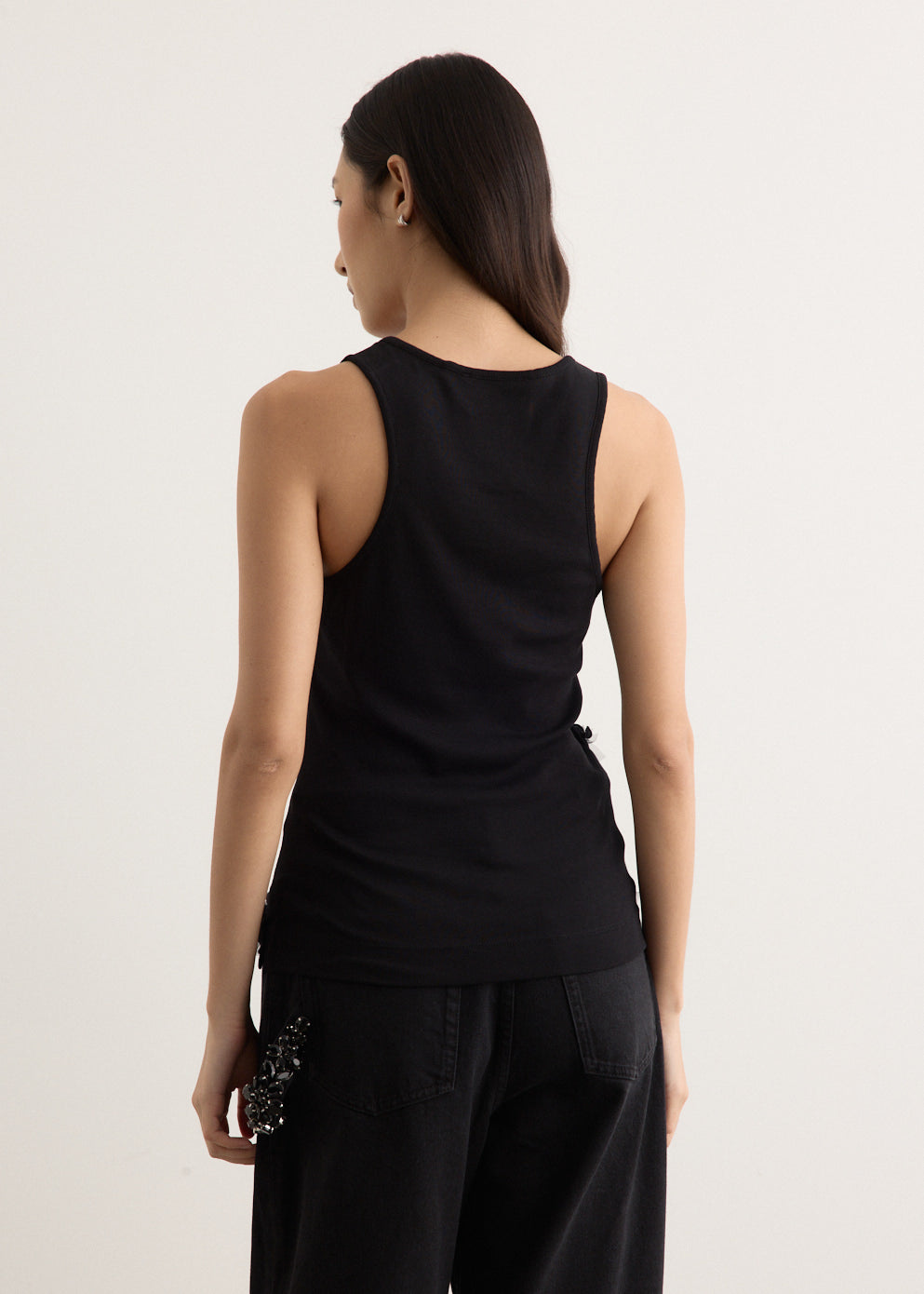 Fitted Ruffle Frill Tank Top