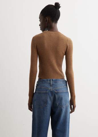 Mini Ribbed Merino Cardigan