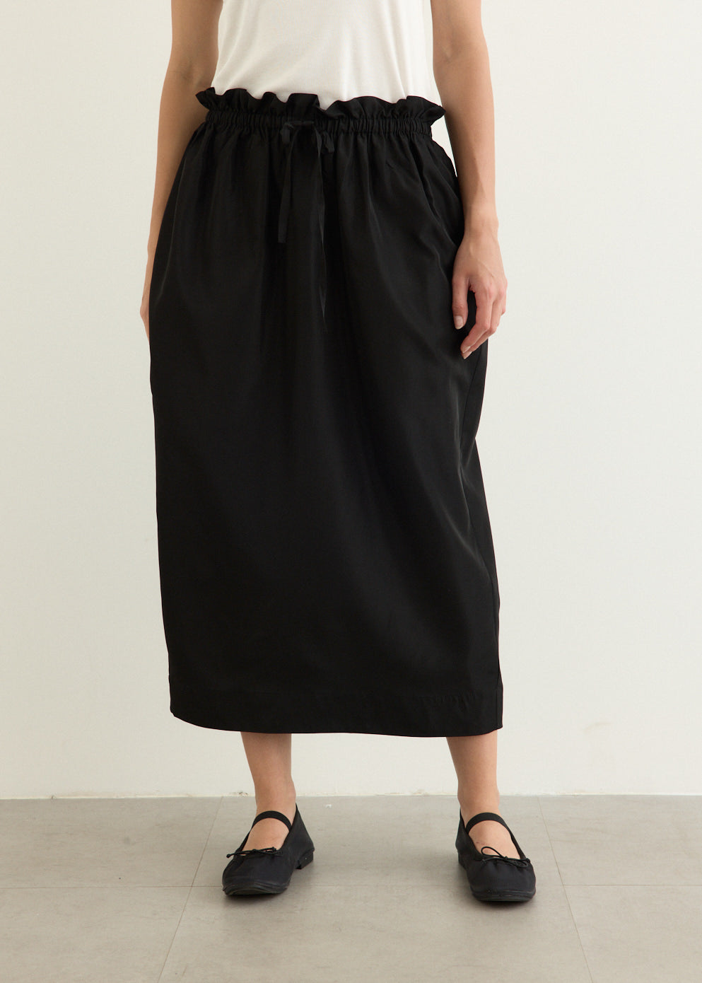 Gathered Waist Tulip Skirt