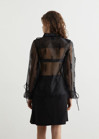 Fringed Organza Shirt