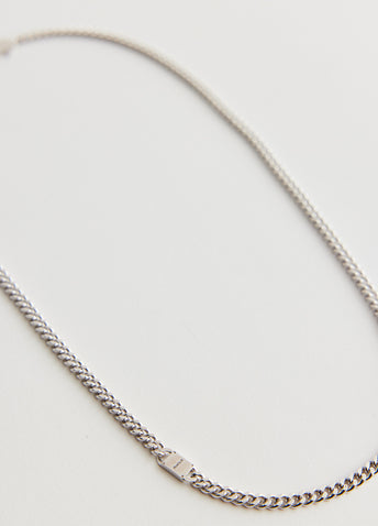 Side Pendant Curb Chain Necklace