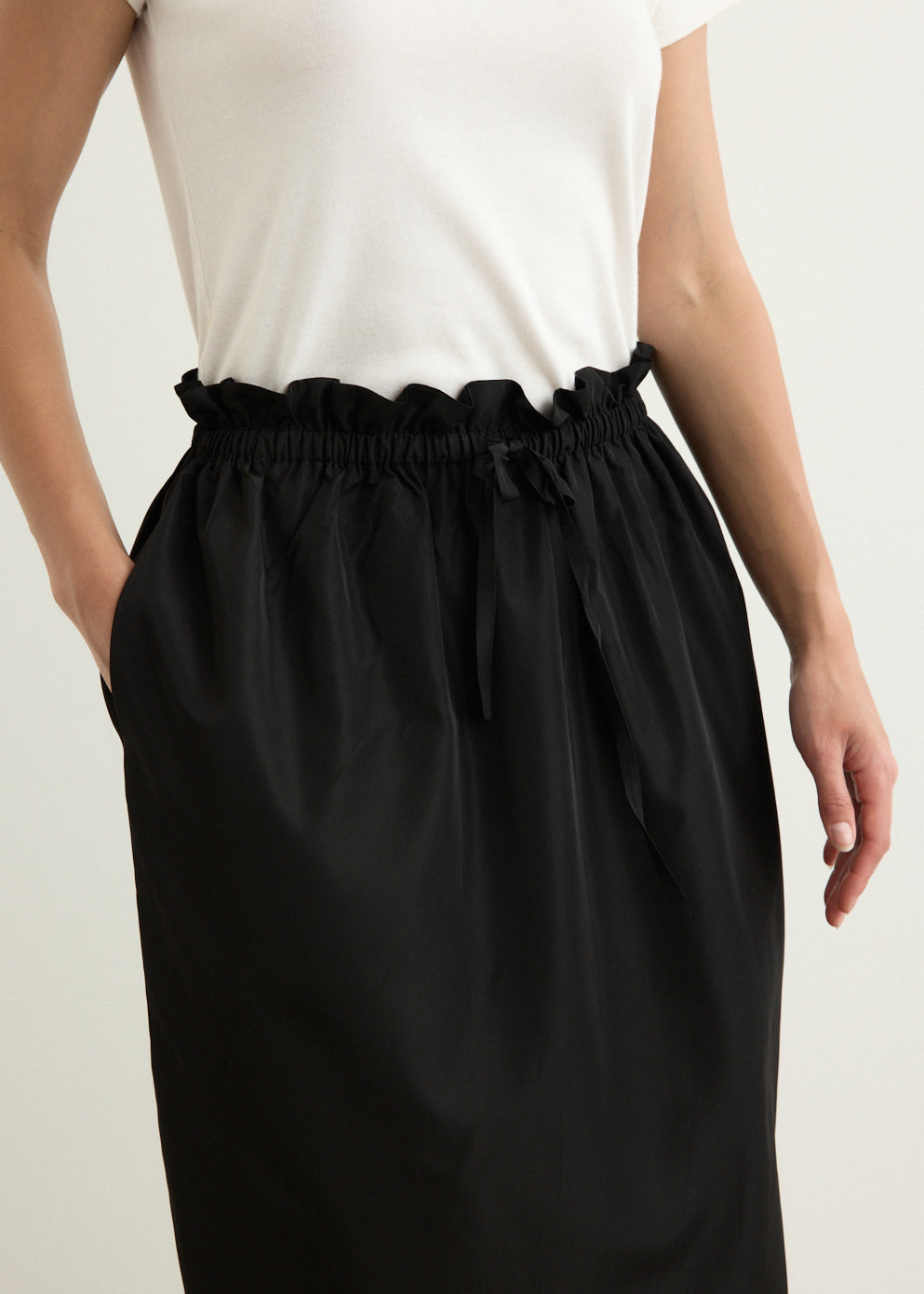 Gathered Waist Tulip Skirt