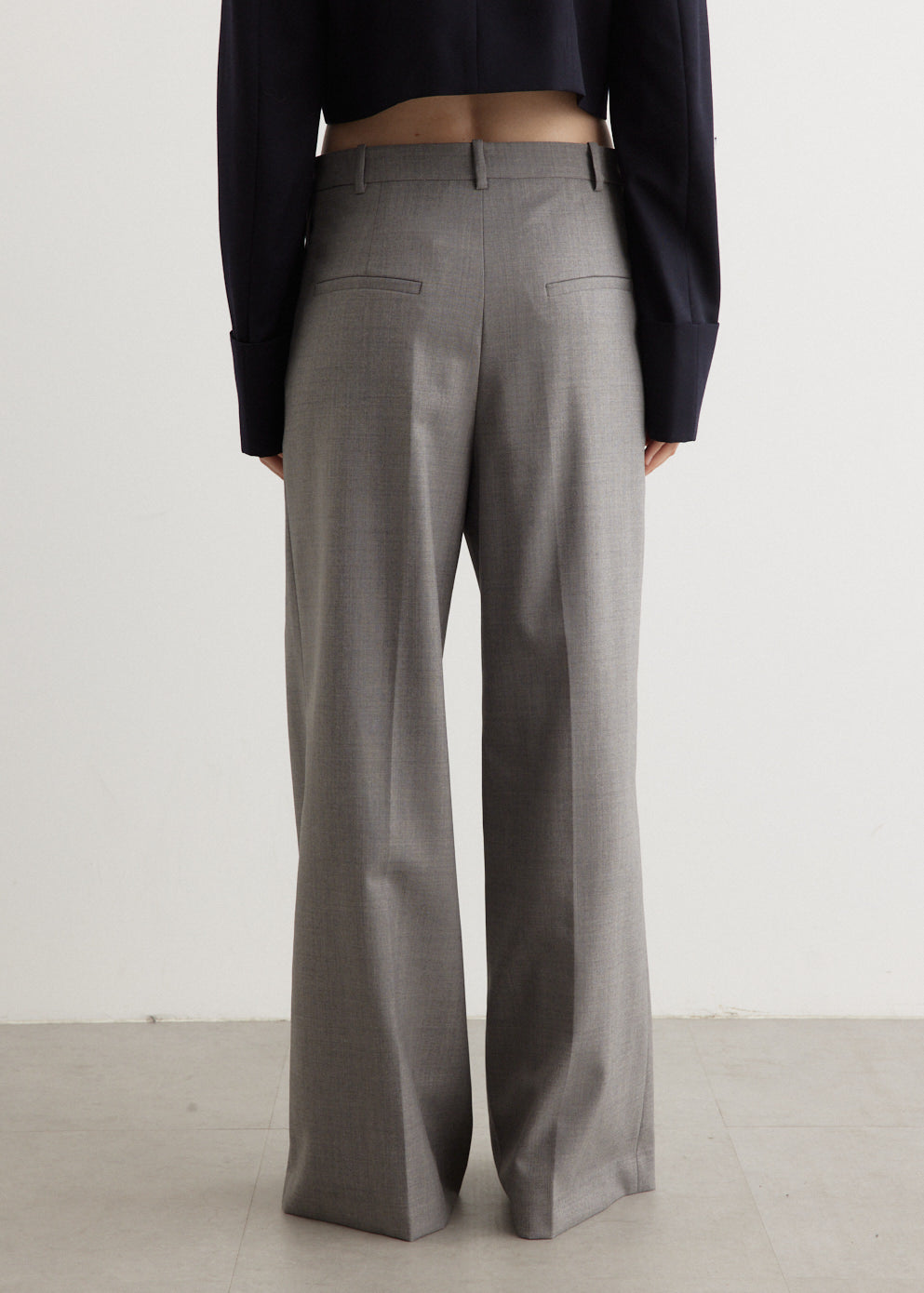 1LDK SELECT - 24SS Ancellm WOOL WIDE SLACKS(GRAY) 2の通販 by