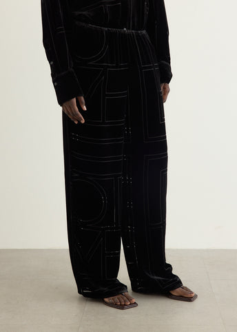 Monogram Devoré Pj Pants