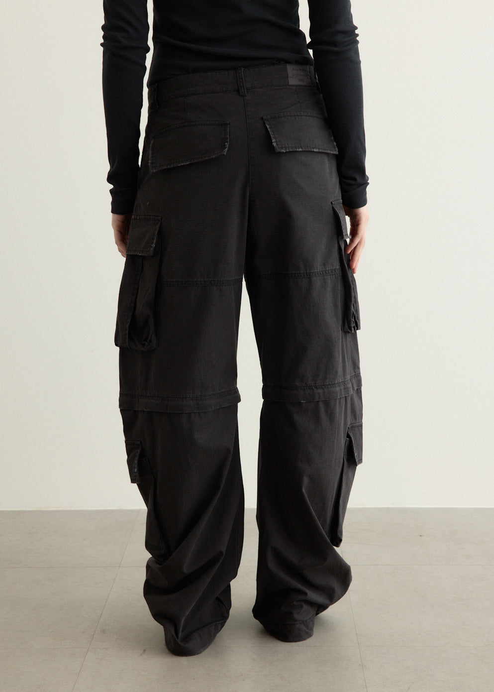 Coated Cargo Trousers