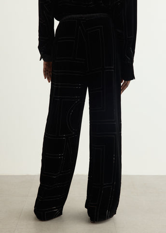 Monogram Devoré Pj Pants