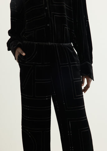 Monogram Devoré Pj Pants