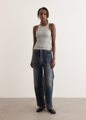 Moon Logo Ribbed Jersey Tank Top