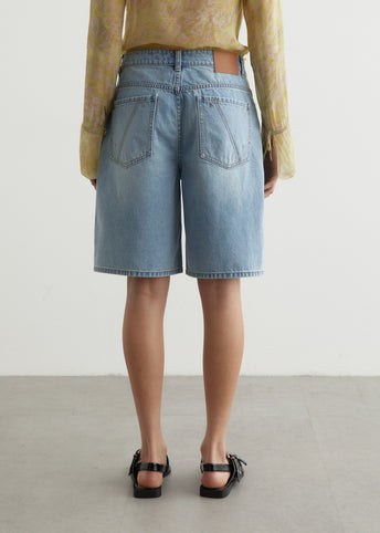 Lotus Denim Shorts