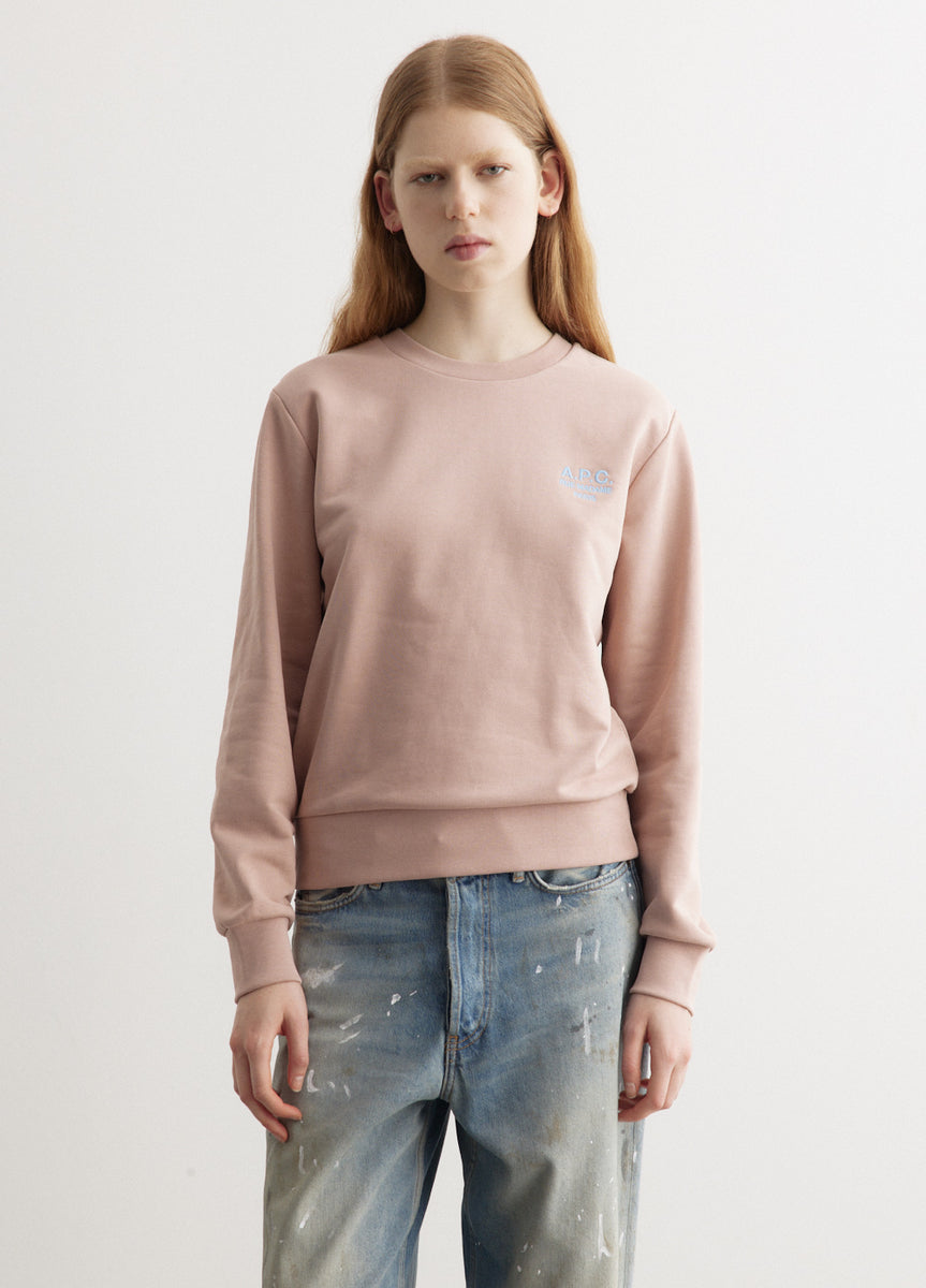 Rosé Muse Brushed terry logo emb sweat（Relaxed Fit