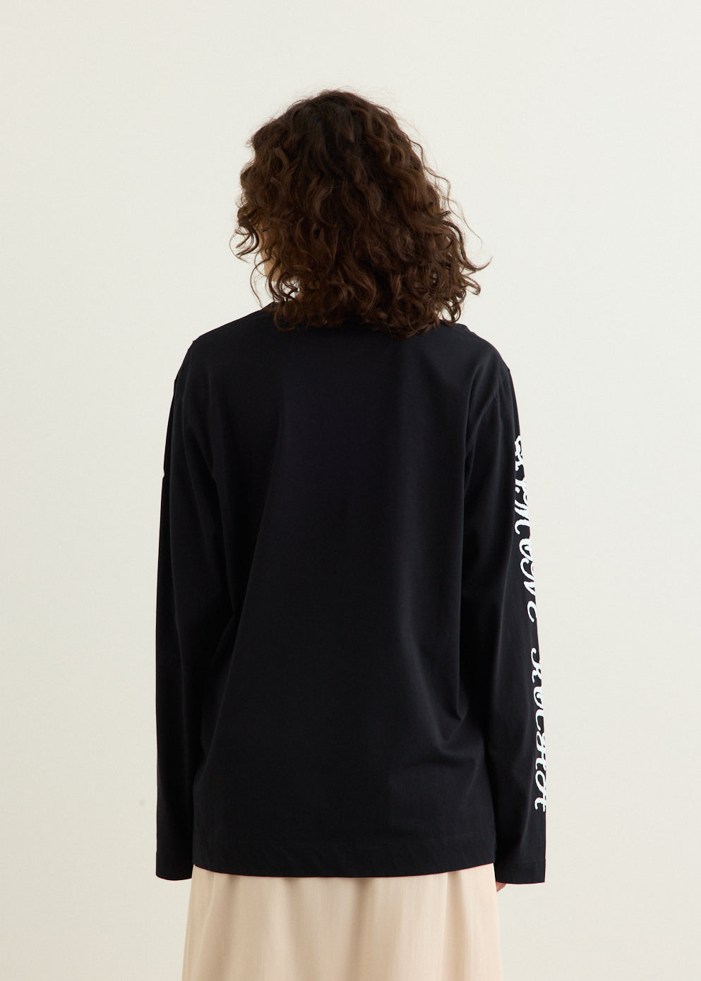 Dim Sum Logo Print Long Sleeve T-Shirt