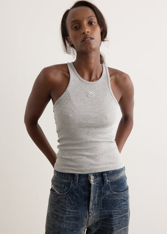 Moon Logo Ribbed Jersey Tank Top