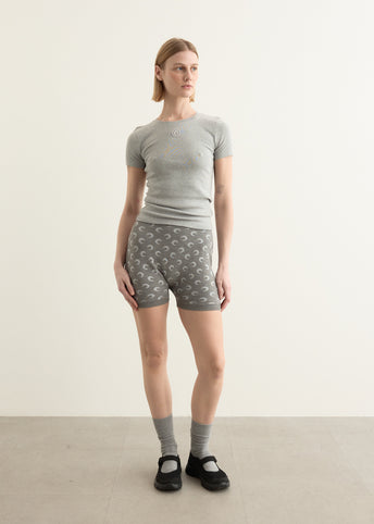 Moon Jacquard Knit Shorts