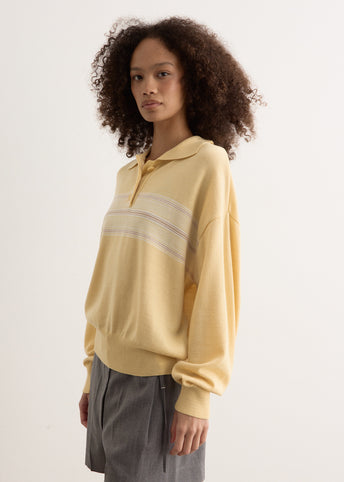 Multi Stripe Pique Knit Top