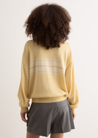 Multi Stripe Pique Knit Top