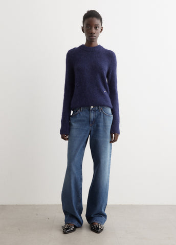 Brushed Alpaca O-Neck Knit
