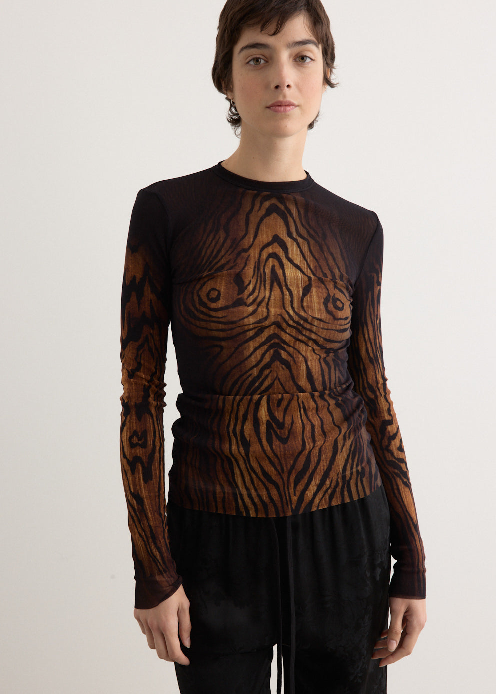 Mesh Long Sleeve Top