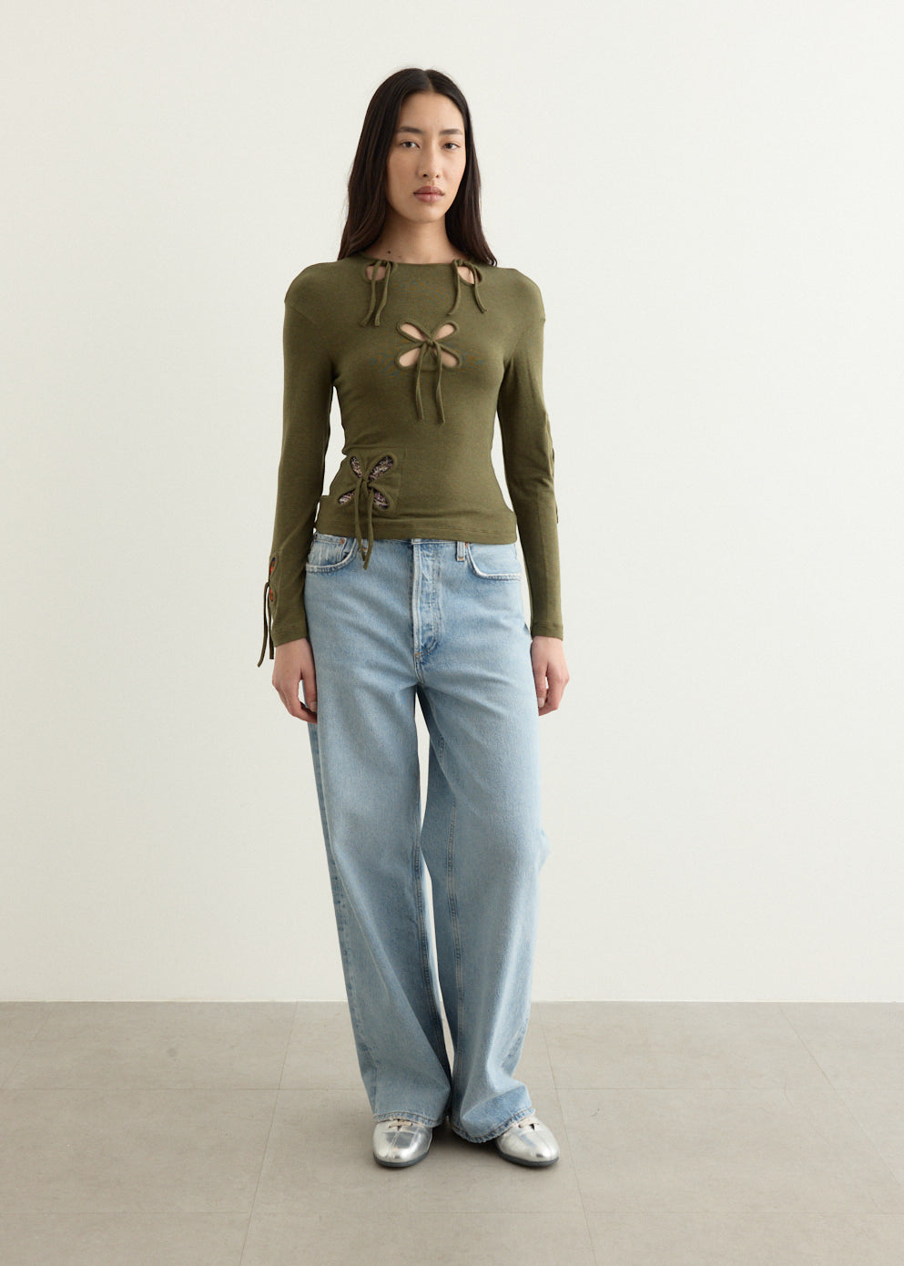 Petal Patches Long Sleeve Top