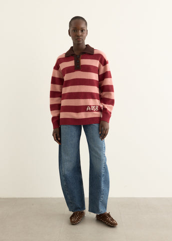 Loose-fit Stripe Collar Sweater