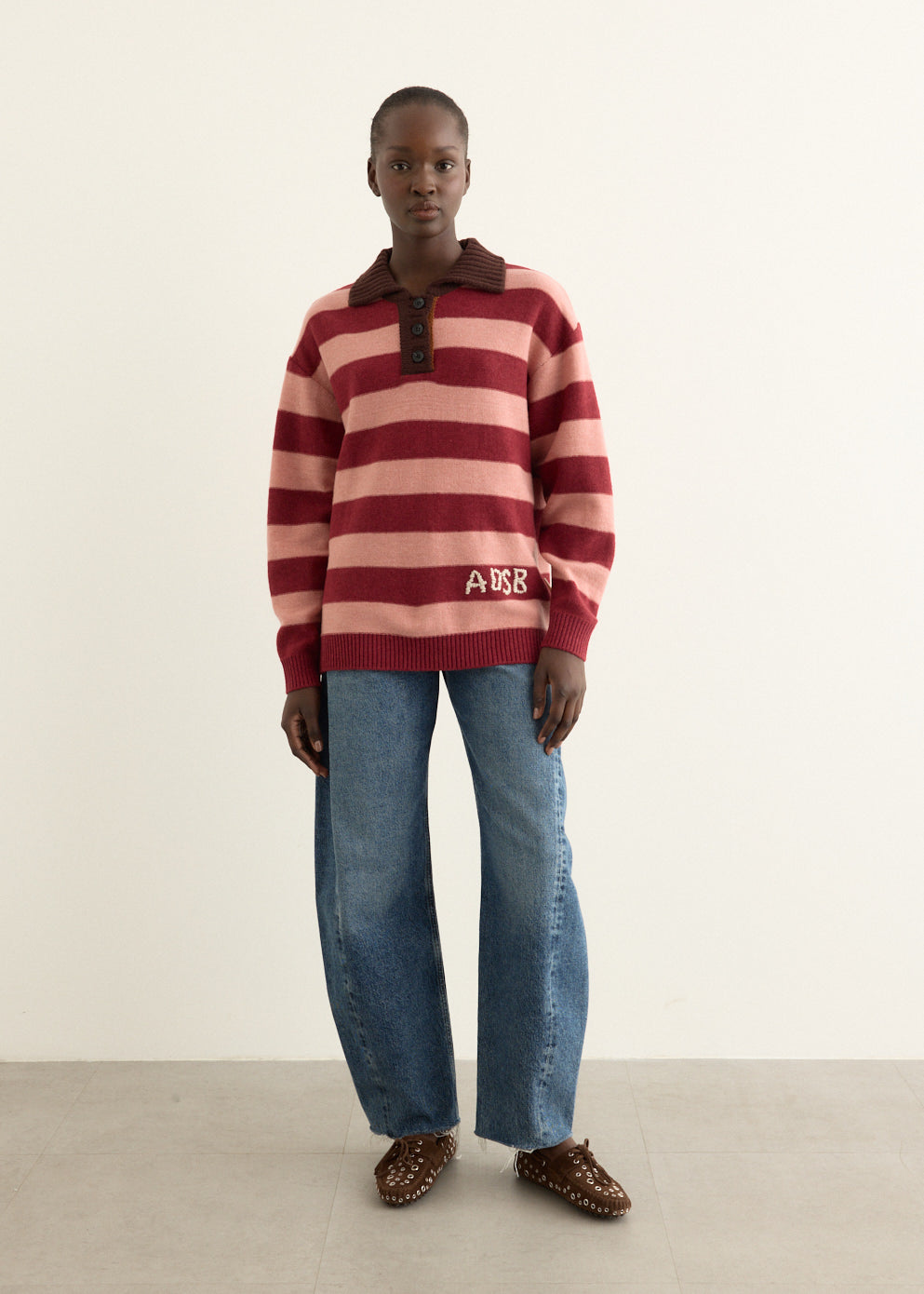 Loose-fit Stripe Collar Sweater