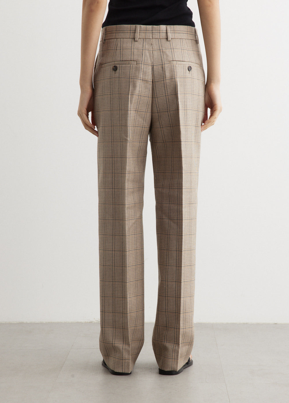 Windowpane-Check Suit Trousers