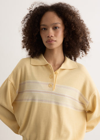 Multi Stripe Pique Knit Top