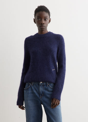 Brushed Alpaca O-Neck Knit