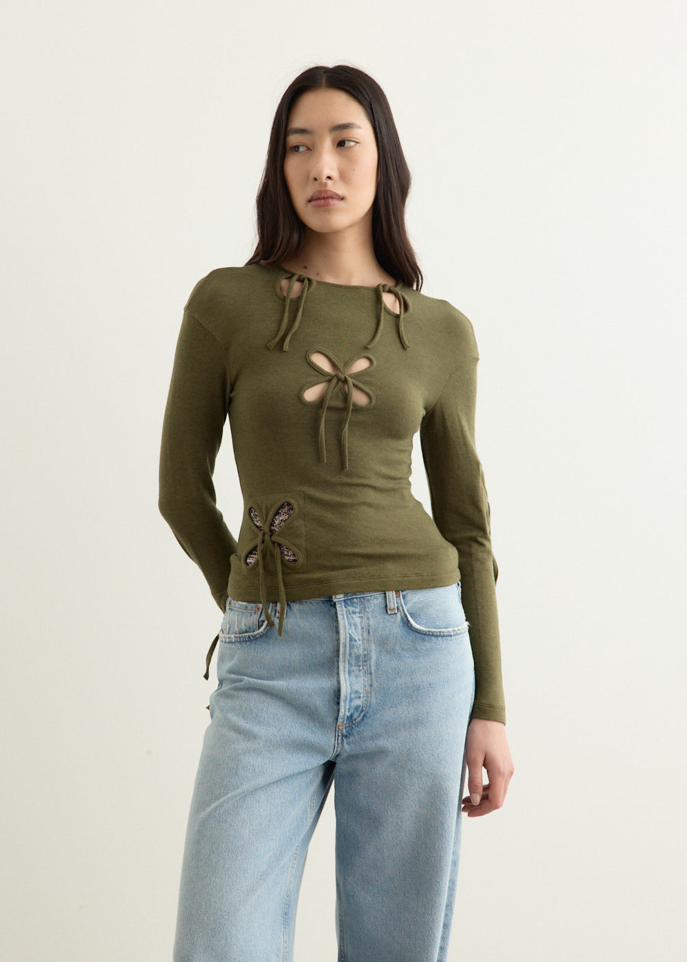 Petal Patches Long Sleeve Top