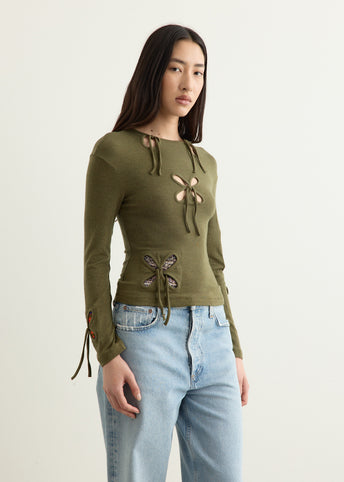 Petal Patches Long Sleeve Top