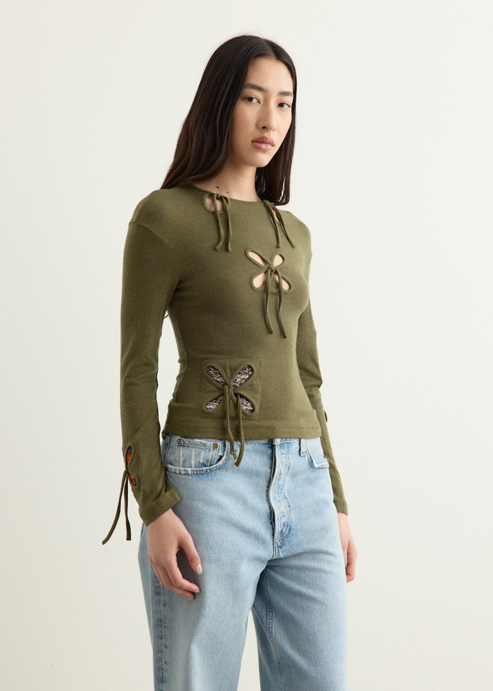 Petal Patches Long Sleeve Top