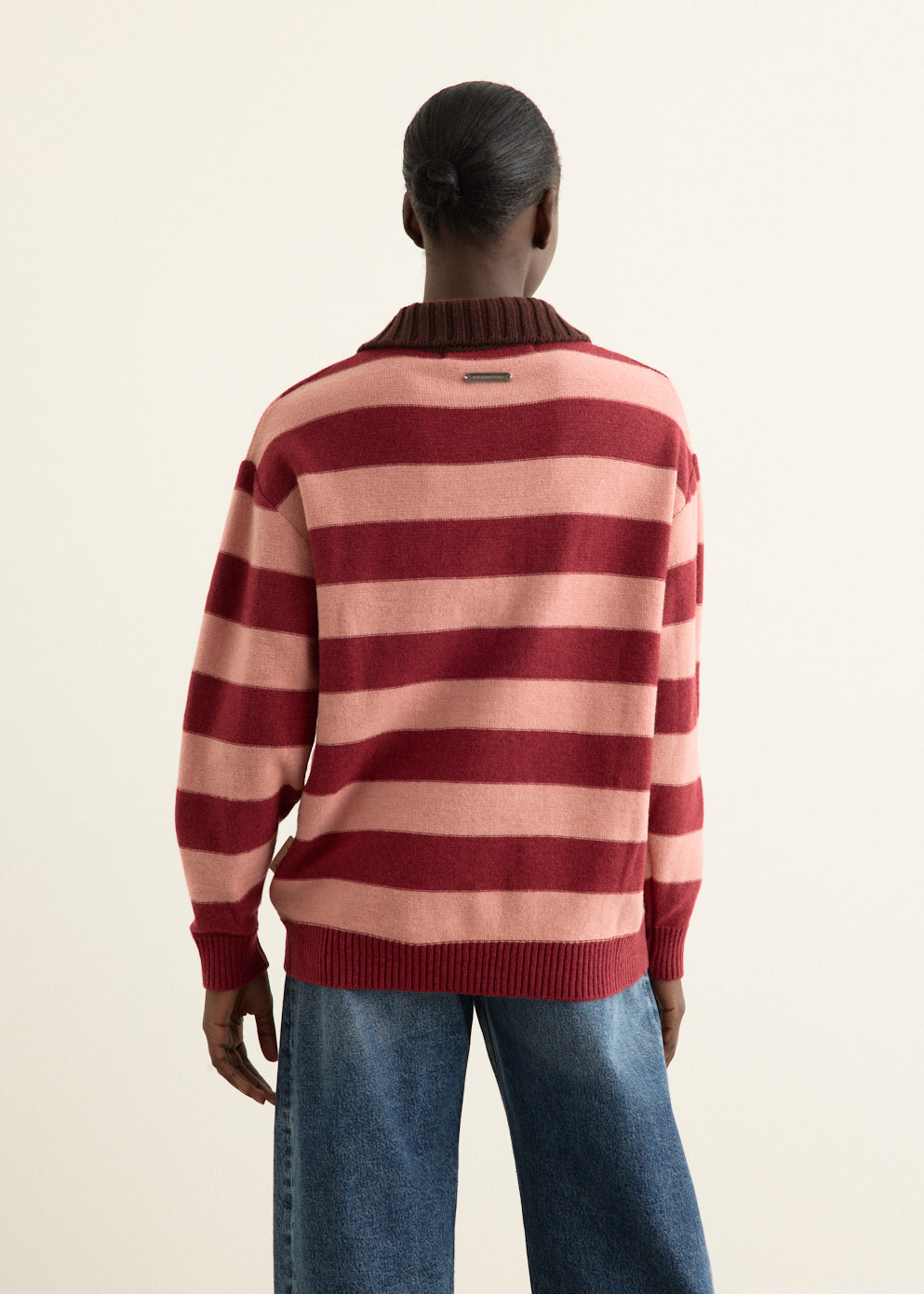 Loose-fit Stripe Collar Sweater