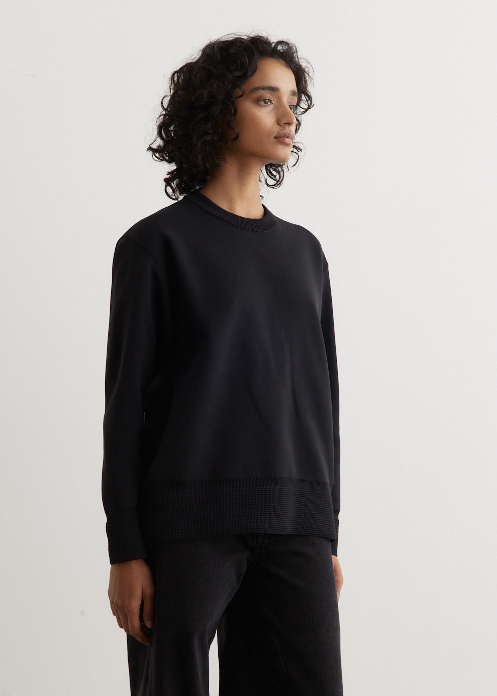 CFCL MILAN RIB PULLOVER BLACK