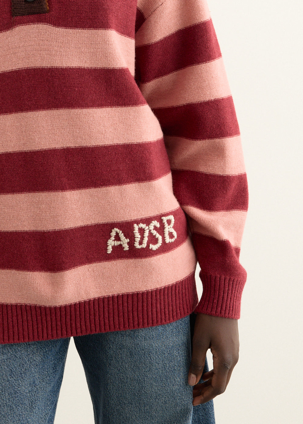 Loose-fit Stripe Collar Sweater