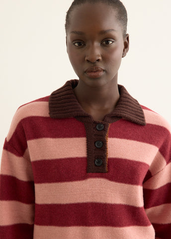 Loose-fit Stripe Collar Sweater