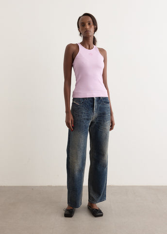 Moon Logo Ribbed Jersey Tank Top