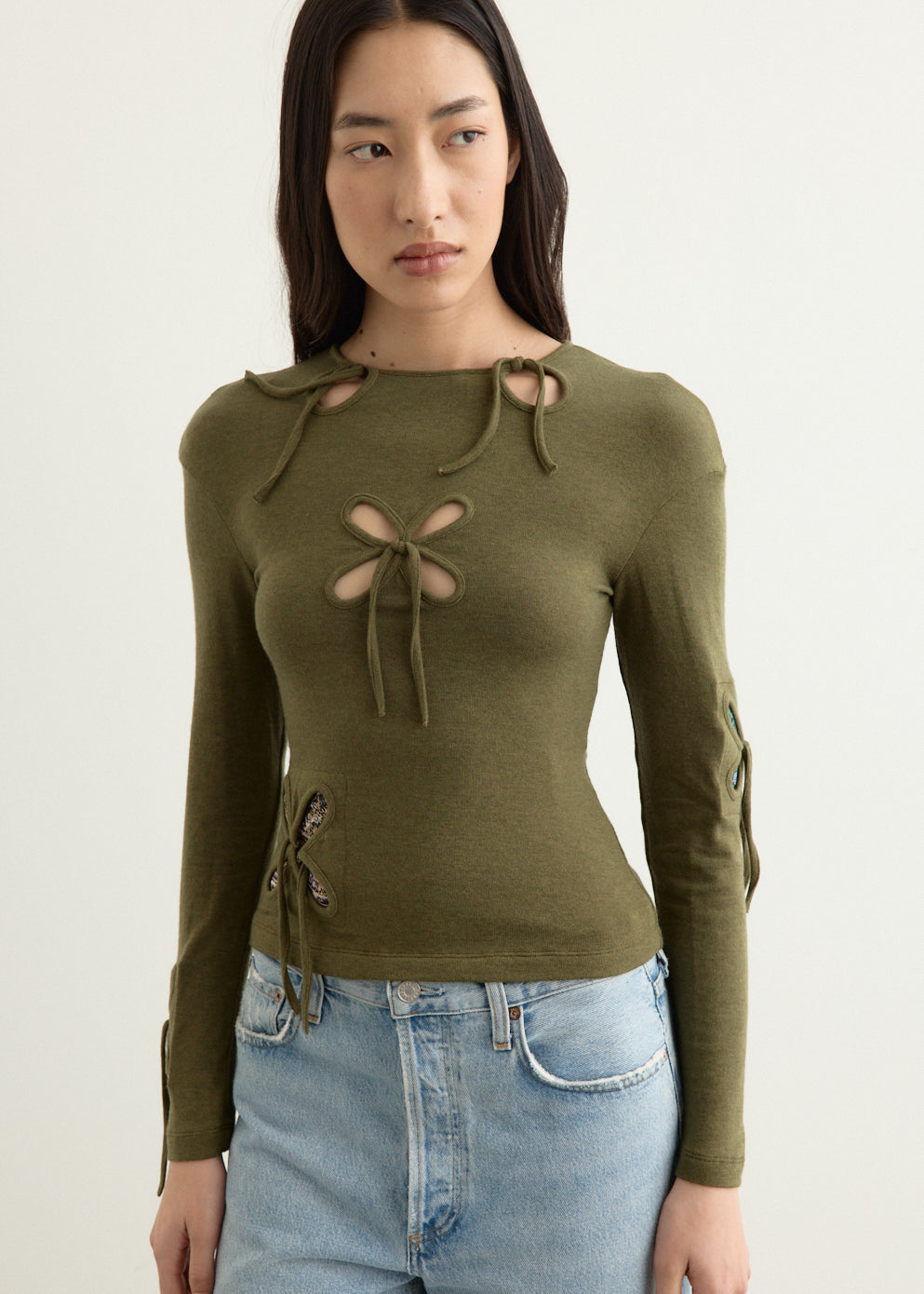 Petal Patches Long Sleeve Top