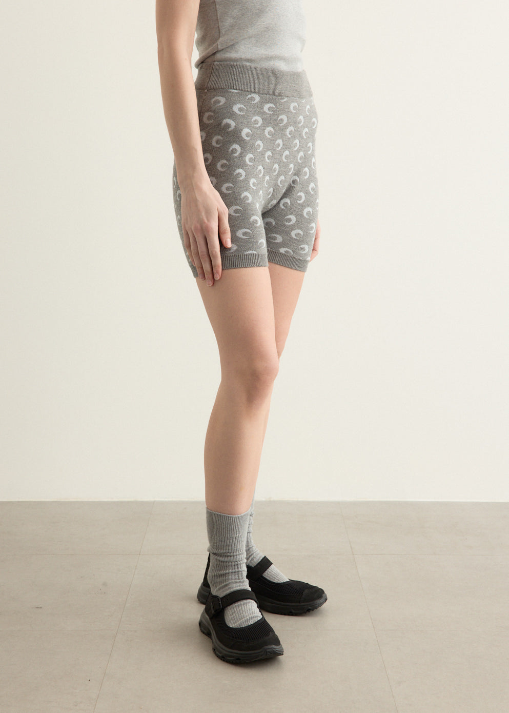 Moon Jacquard Knit Shorts