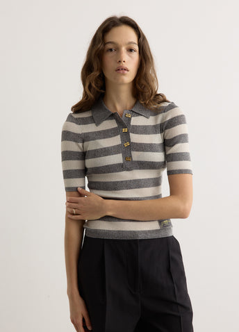 Light Sparkle Rib Polo