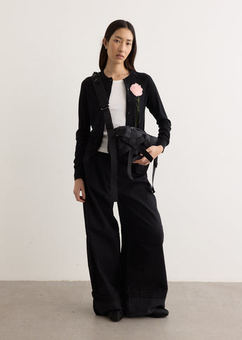 Carnation Detail Long Sleeve Cardigan