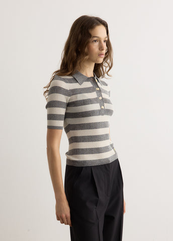 Light Sparkle Rib Polo