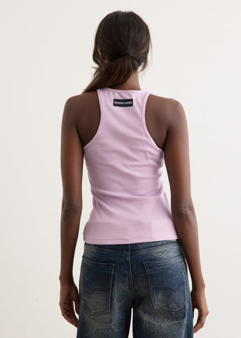 Moon Logo Ribbed Jersey Tank Top