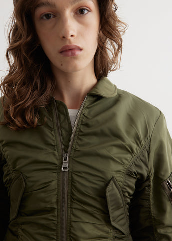 Vitalina Lace-Up Bomber Jacket