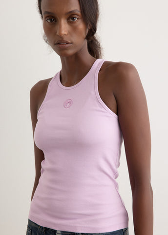 Moon Logo Ribbed Jersey Tank Top
