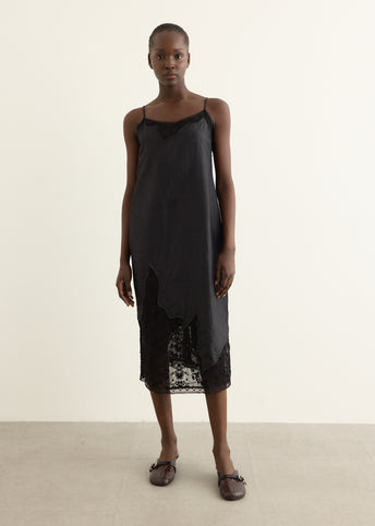 Lace Patchwork Slip Dress