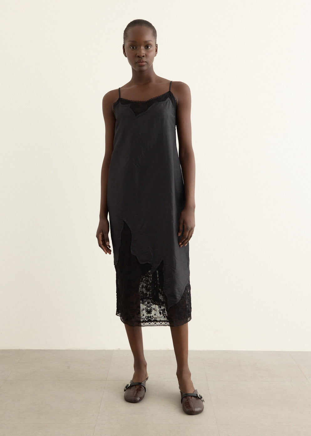 Lace Patchwork Slip Dress