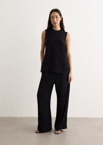 Woven Stripe Drawstring Trousers