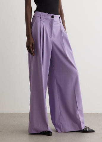 Light Solid High Waist Flared Leg Pants